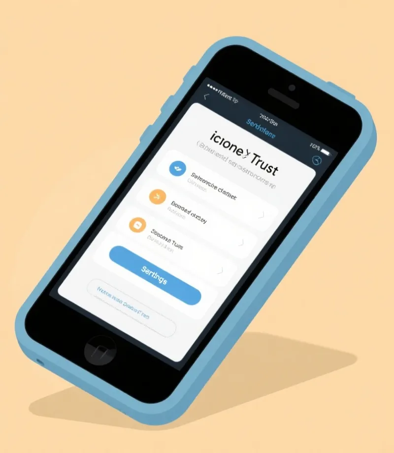 iOS设备安装与证书信任示意图